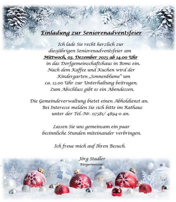 Seniorenadventsfeier
